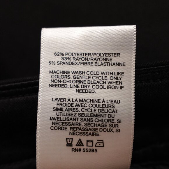 Express Cropped Flare Pants Women’s Size 6R Black High Rise Stretch 25.5” Inseam - Picture 13 of 13